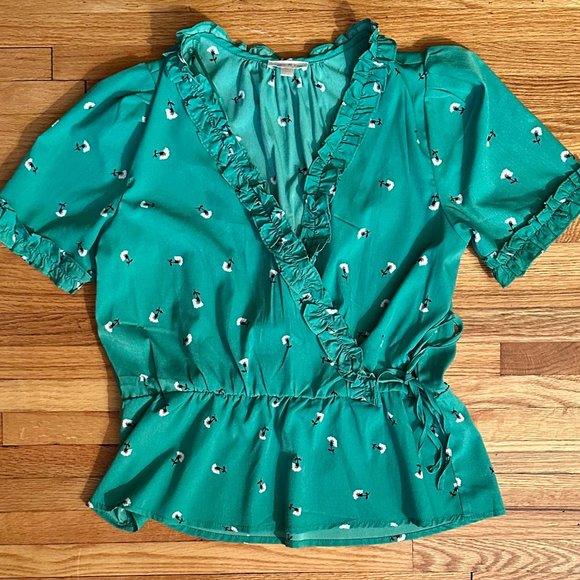 Riley & Rae Eryn Floral Wrap Blouse - Picture 2 of 5